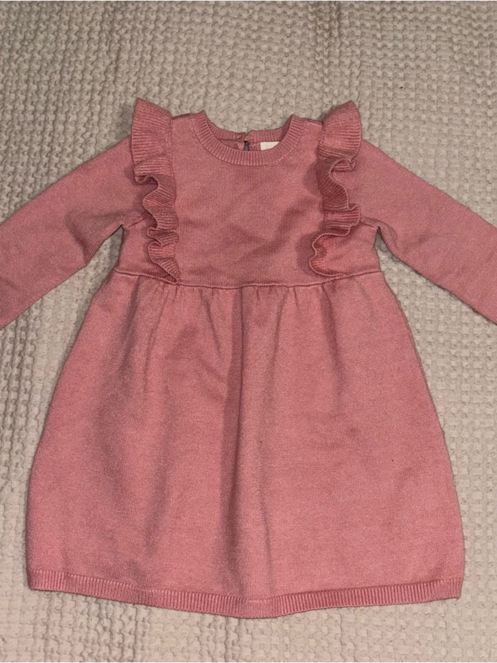 18M Pink Ruffle Knit Dress